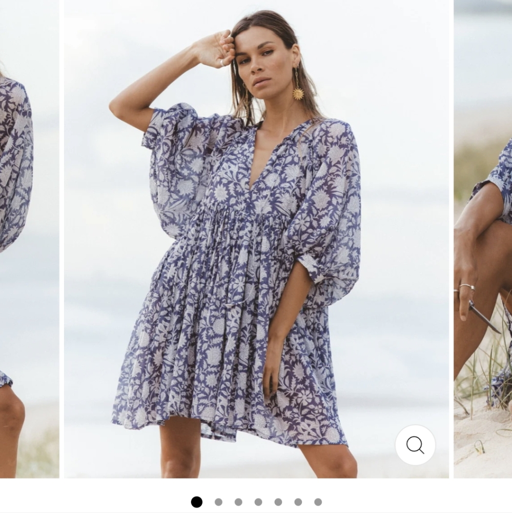 Daughters of India Kyra mini dress blue Iris